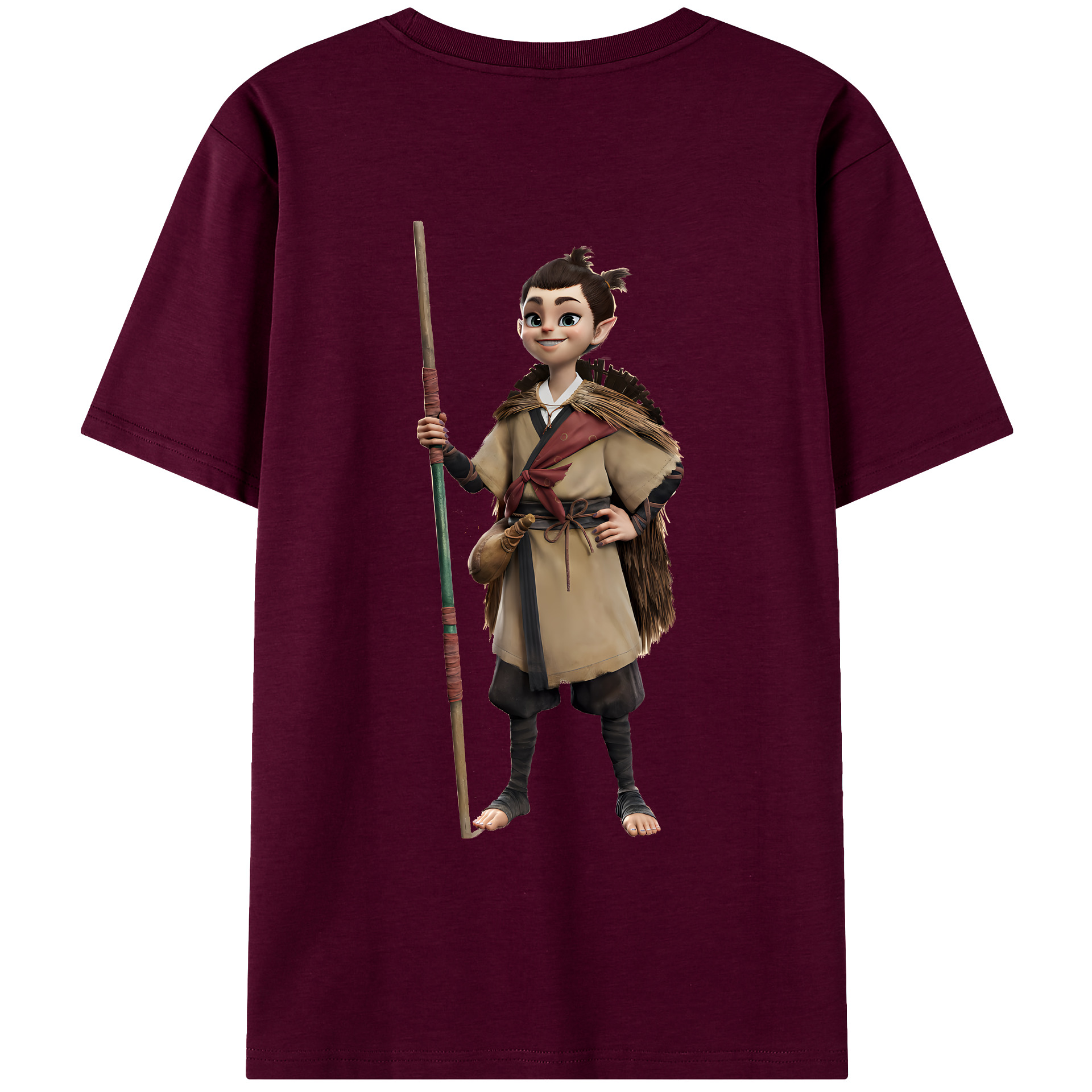 （画像用） Ne Zha 2 ナタ 魔童の大暴れ レディース半袖Tシャツ(バックプリント)